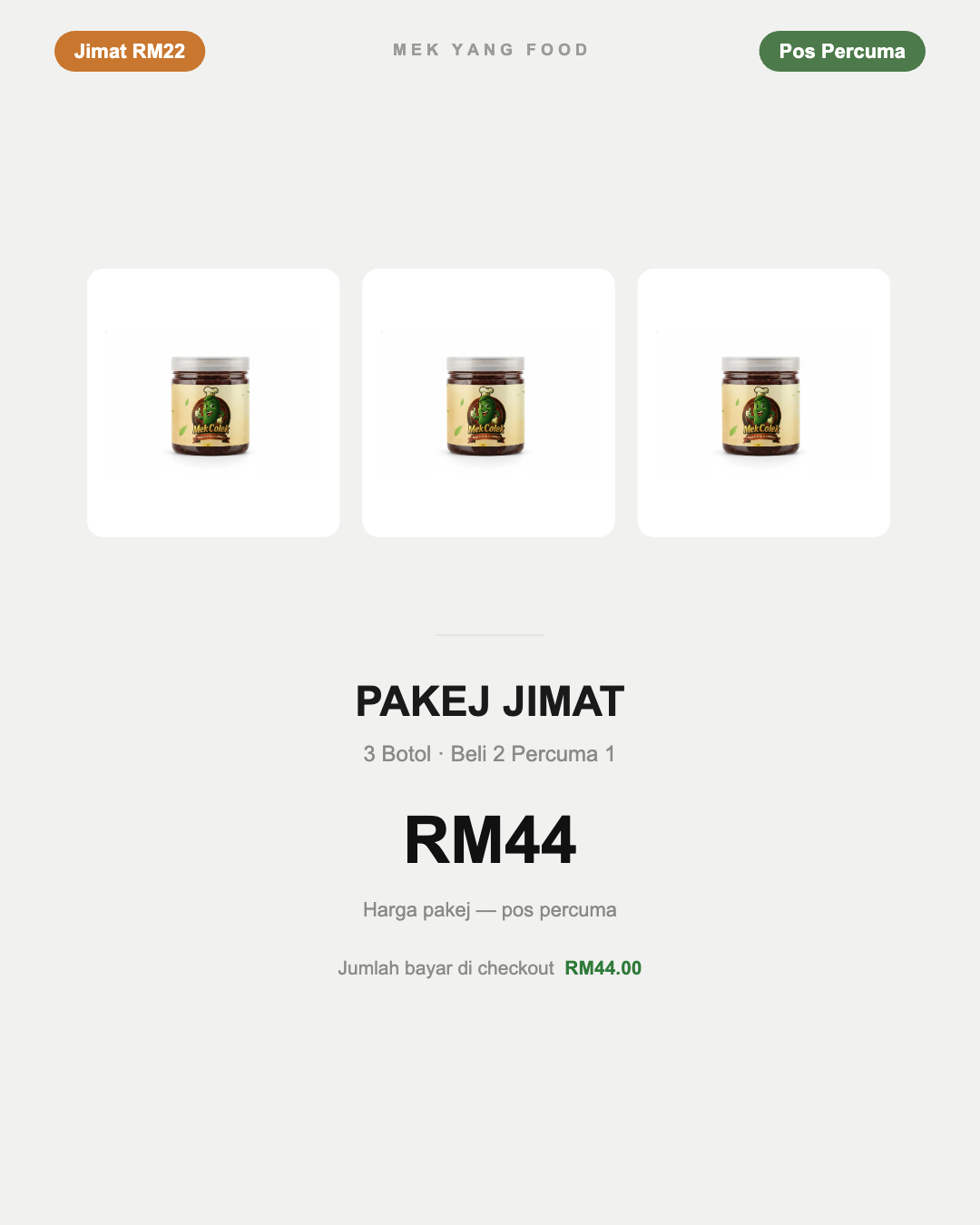 Mek Colek - Pakej Jimat (Beli 2 Percuma 1)