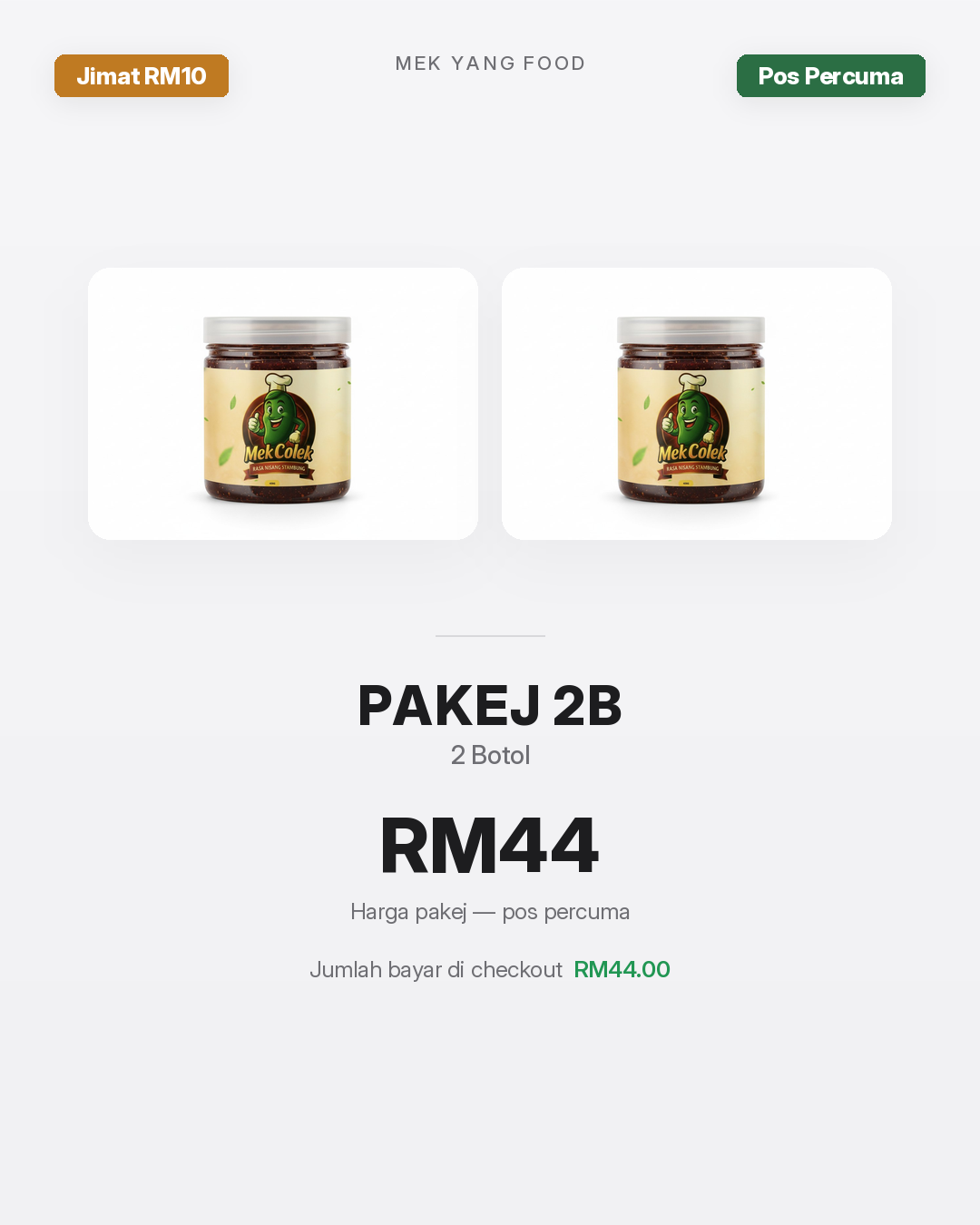 Mek Colek - Pakej 2 Botol